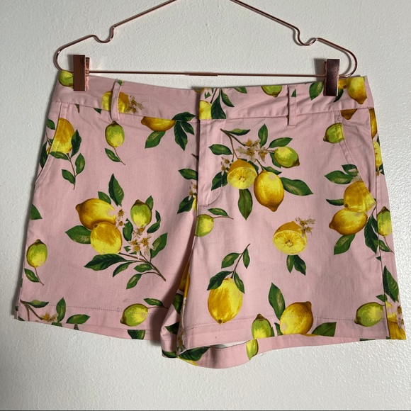 Cynthia Rowley Pants - Cynthia Rowley  lemon print short Sz8